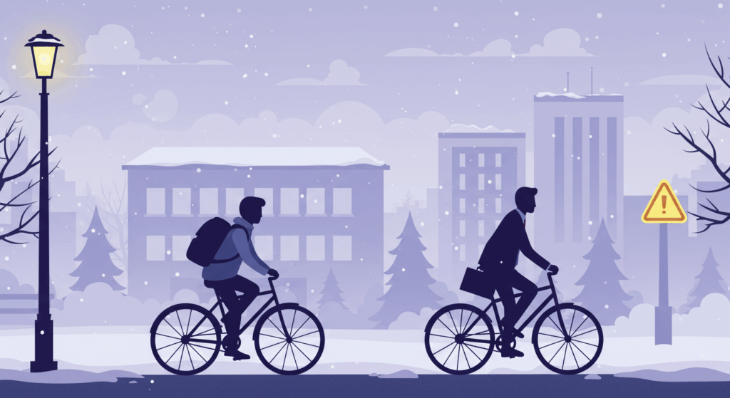 雪の日の自転車通学・通勤に伴う事故リスクと法的な注意点