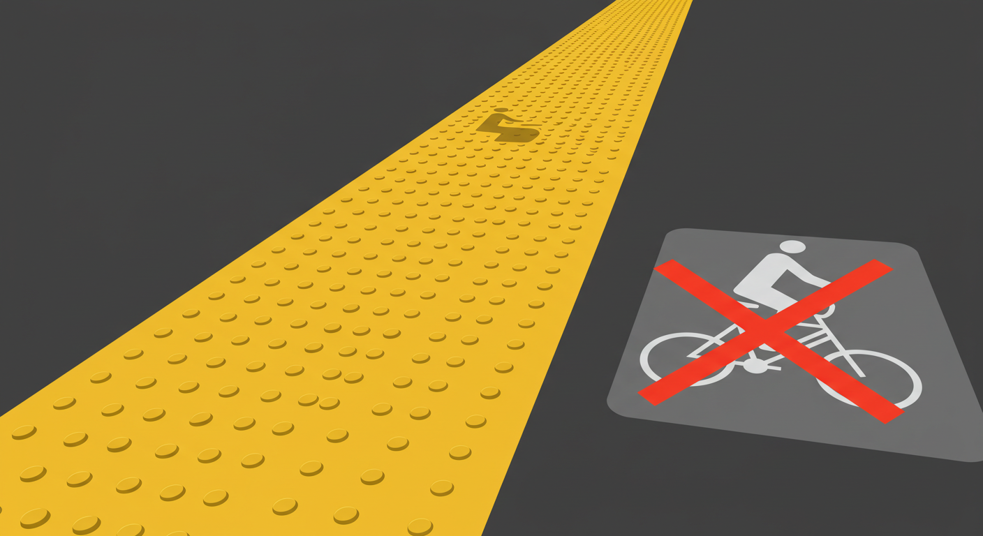 「点字ブロックの上に物を置かない」はマナー?それとも法的義務?自転車事故との関連性