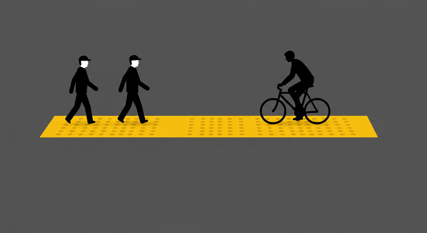 歩行者も自転車利用者も要注意!点字ブロックで気をつけること