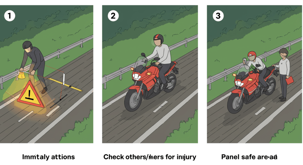 グルービングでバイク事故発生!直後にとるべき対応とは?