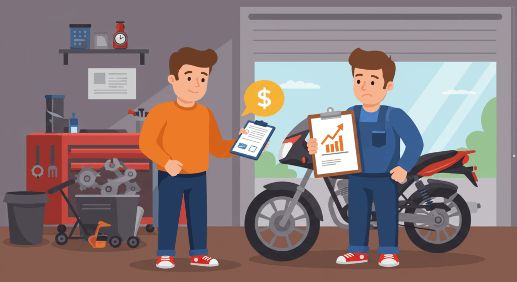 バイク修理に持っていけない時、まず考えるバイク修理のための引き取りの料金の不安