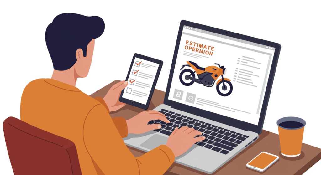 持ち込まずに費用を知る、ネットでのバイク修理の見積もりの賢い使い方と限界点