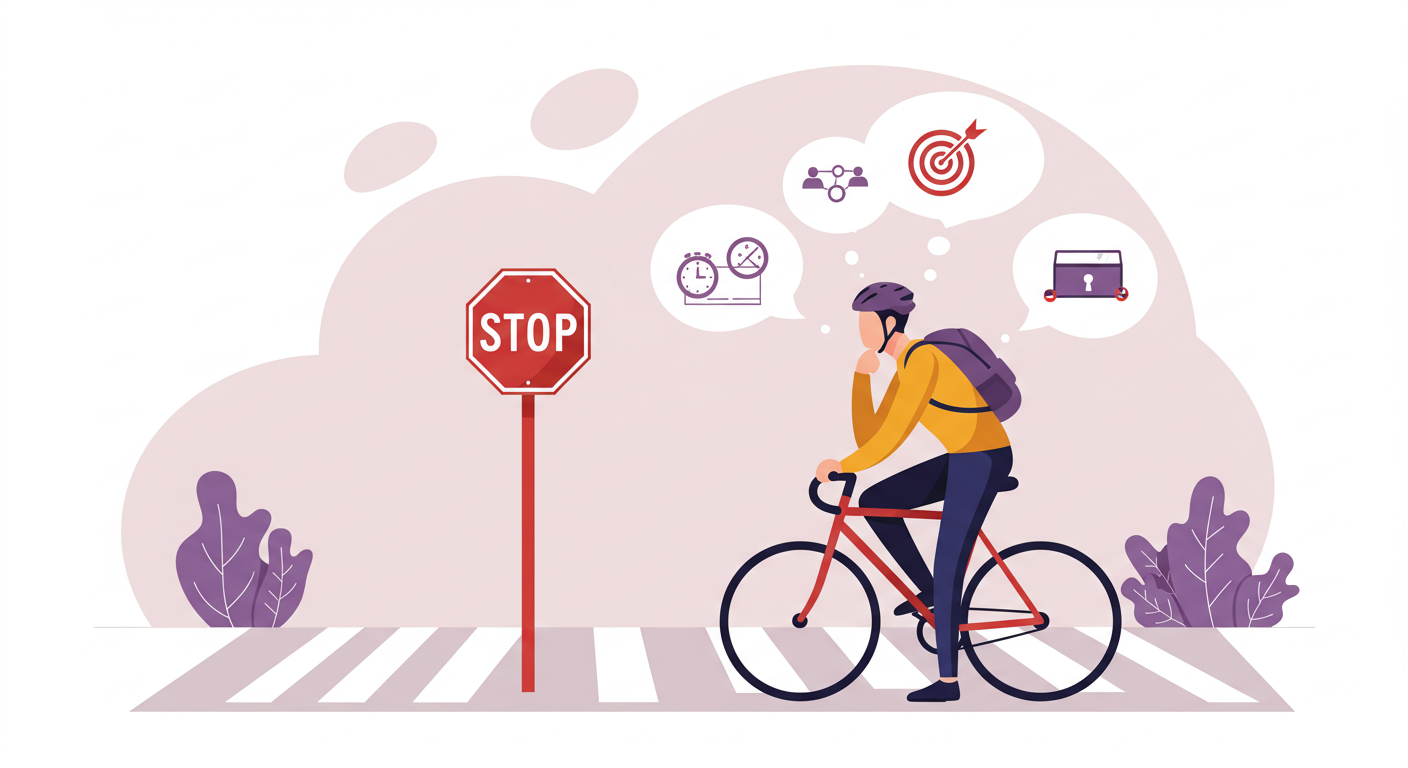 なぜ自転車は一時停止しないのか?その理由と法的な問題点