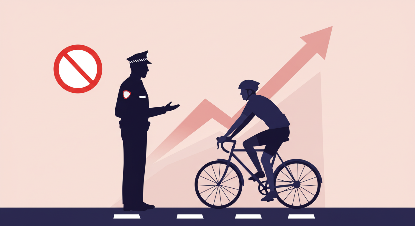 自転車の一時停止違反は注意だけで済む?実際の取り締まり状況と今後の展望