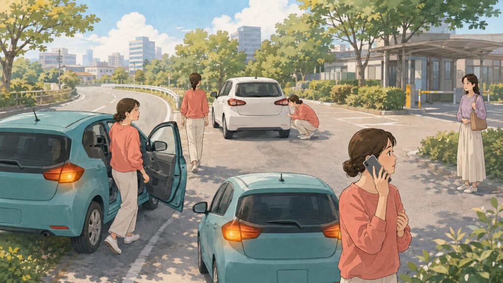02_H2：1-車をぶつけたかもと不安、傷なしの初動